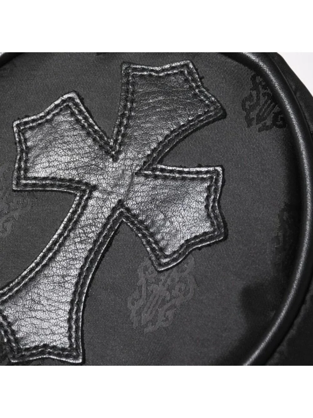 Chrome Hearts Chromehearts Yoga Mat Case Cross Patch Dagger Leather Nylon Black